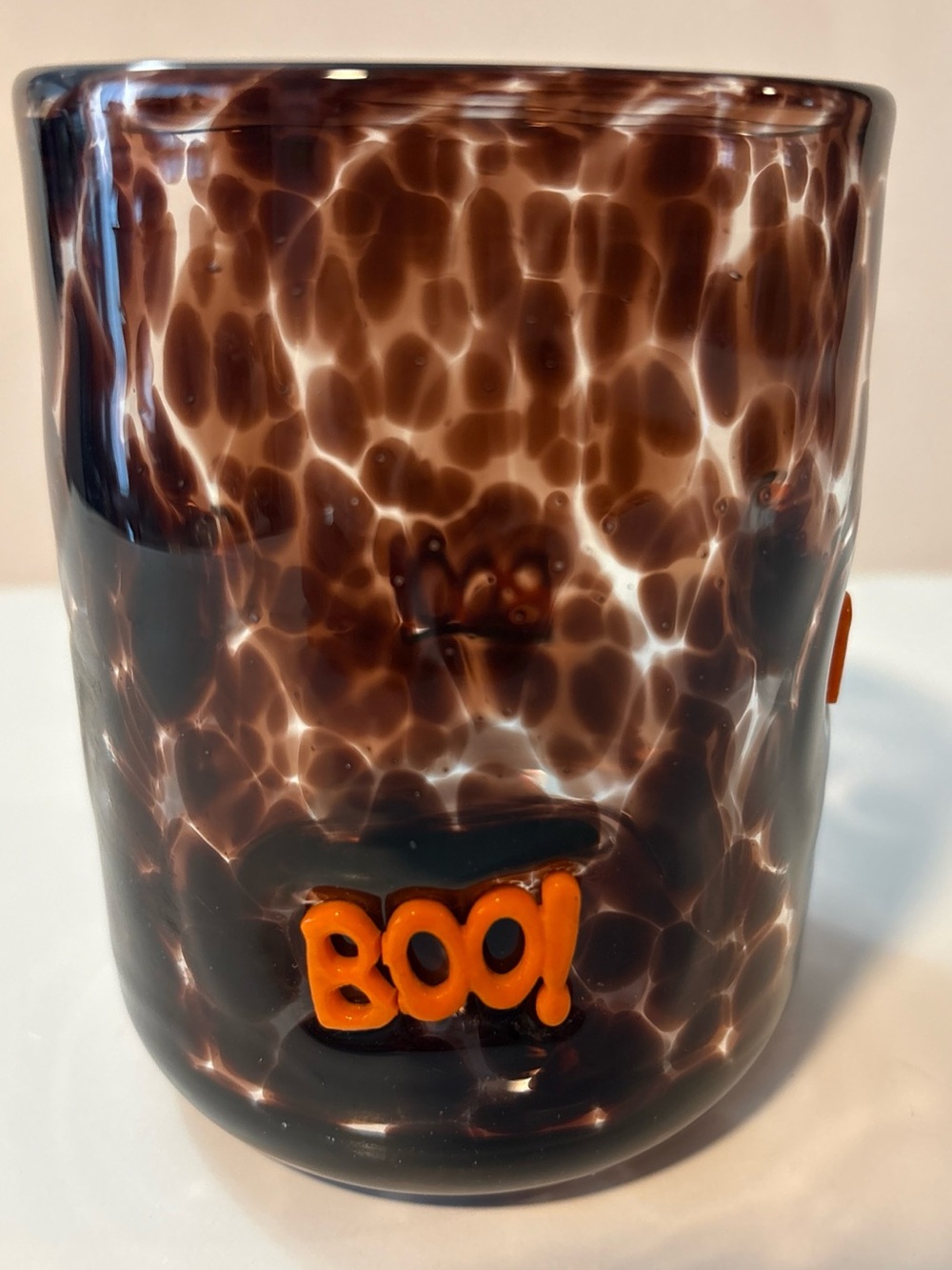 Anthropologie Mystic Icon Brown Confetti Glass Boo New In Box
